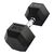 Haltère hexagonal "Hex Dumbbell" en caoutchouc GladiatorFit | 25 KG, Couleur: Noir, Poids kg: 25 
