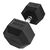 Hex Dumbbell in rubber GladiatorFit | 27.5 KG, Colour: Schwarz, Additional Weight: 27.5 kg