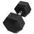 Hex Dumbbell in rubber GladiatorFit | 35 KG, Colour: Schwarz, Additional Weight: 35 kg