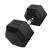 Hex Dumbbell in rubber GladiatorFit | 37.5 KG, Colour: Schwarz, Additional Weight: 37.5 kg