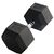 Hex Dumbbell in rubber GladiatorFit | 40 KG, Colour: Schwarz, Additional Weight: 40 kg