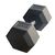 Hex Dumbbell in rubber GladiatorFit | 42.5 KG, Colour: Schwarz, Additional Weight: 42.5 kg