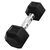 Hex Dumbbell in rubber GladiatorFit | 5 KG, Colour: Schwarz, Additional Weight: 5 kg