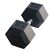 Hex Dumbbell in rubber GladiatorFit | 50 KG, Colour: Schwarz, Additional Weight: 50 kg
