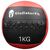 Ultra-resistant wall ball in synthetic leather | 1 KG, Colour: Schwarz, Additional Weight: 1 kg