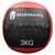 Ultra-strapazierfähiger Wall Ball aus Kunstleder GladiatorFit | 3 KG, Farbe: Schwarz, Zusatzgewicht: 3 kg