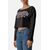 Loose Fit Cropped Sweatshirt, Taille: M, Couleur: Noir
