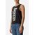 Basic Tank Top With Front Logo, Size: S, Colour: Schwarz