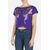 T-Shirt imprimé dragon, Taille: L, Couleur: Violet
