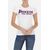 T-shirt avec logo sur le devant, Taille: M, Couleur: Blanc