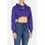 Cropped Hoodie Sweatshirt, Size: M, Colour: Violett