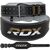 RDX 4 Inch Padded Leather Weightlifting Fitness Gym Belt, Size: S, Colour: Schwarz