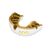 OPRO Self-Fit  Junior Gold - White/Gold -NEW, Size: One Size, Colour: Weiss