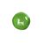 Medecine Ball 2Kg, Colour: Green, Additional Weight: 2 kg