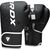 Boxing Gloves F6 Matte White-16OZ, Colour: Schwarz, OZ: 16oz