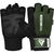 Gym Weight Lifting Gloves W1 Half, Colour: Green, Size: M