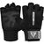 Gym Weight Lifting Gloves W1 Half, Colour: Schwarz, Size: M