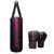 Junior Boxing Set - Punch Bag 60 cm + Boxing Gloves 6 oz, Colour: Rosa, Additional Weight: 8 kg, Length: 0.6m