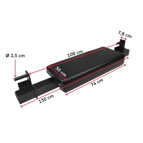 Bench hip thruster glute developer for rig and rack, 3 image