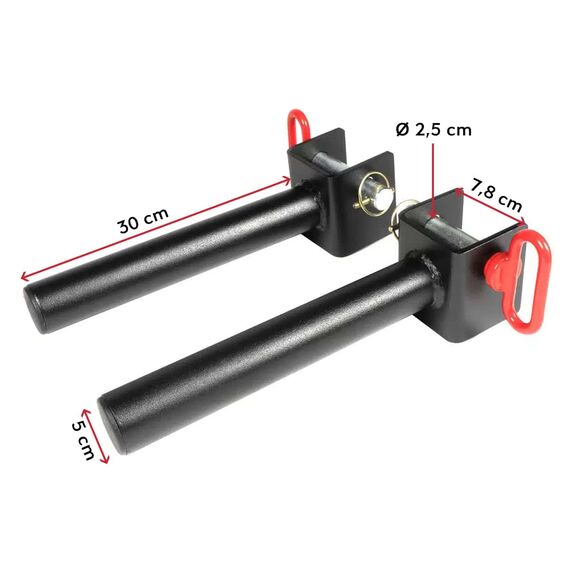 33cm Ø 50mm steel disc holders for rack (set of 2), 3 image