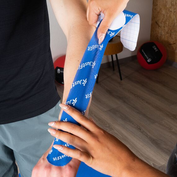 Kinesiology cotton tape 5m JustFit | Blau, 5 image