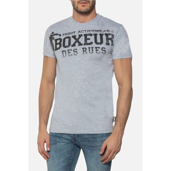 Round Neck Big Logo T-Shirt, Size: S, Colour: Grey