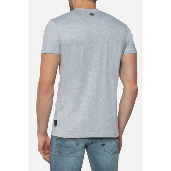 Round Neck Big Logo T-Shirt, Size: S, Colour: Grey, 3 image