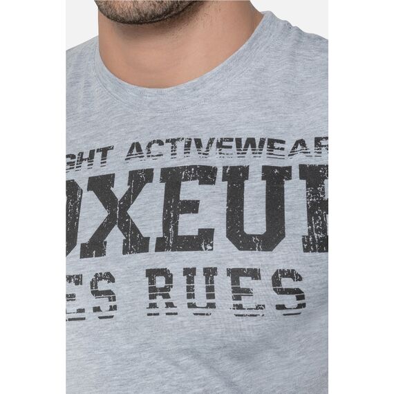 Round Neck Big Logo T-Shirt, Size: S, Colour: Grey, 4 image
