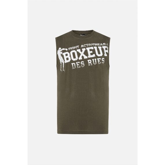 Man Logo Boxeur Tank, Taille: L, Couleur: Kaki, 3 image
