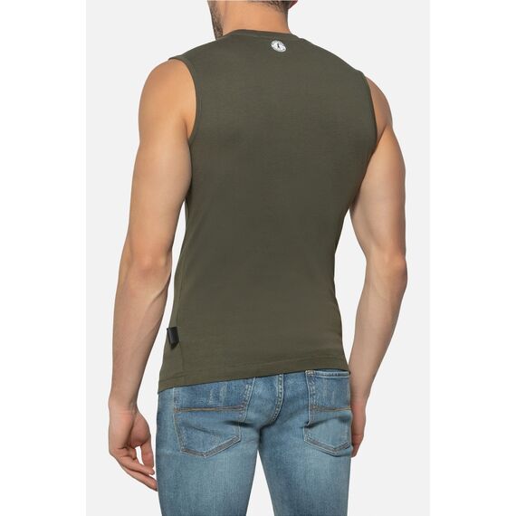 Man Logo Boxeur Tank, Taille: L, Couleur: Kaki, 4 image