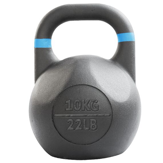 Kettlebell en acier avec revêtement en poudre GladiatorFit | 10 KG, Couleur: Noir, Poids kg: 10