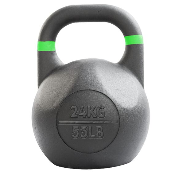 Powder-coated steel kettlebell GladiatorFit | 24 KG, Colour: Schwarz, Additional Weight: 24 kg