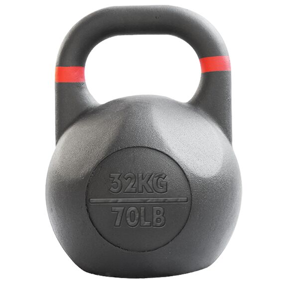 Kettlebell en acier avec revêtement en poudre GladiatorFit | 32 KG, Couleur: Noir, Poids kg: 32
