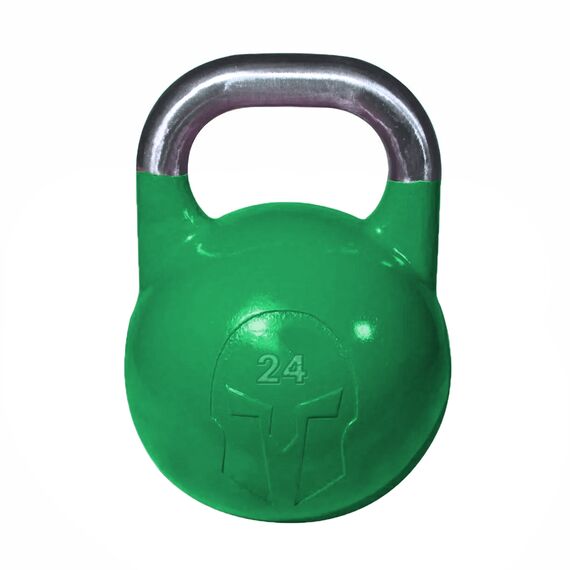Kettlebell de compétition en fonte avec logo incrusté | 24 KG, Couleur: Vert, Poids kg: 24 