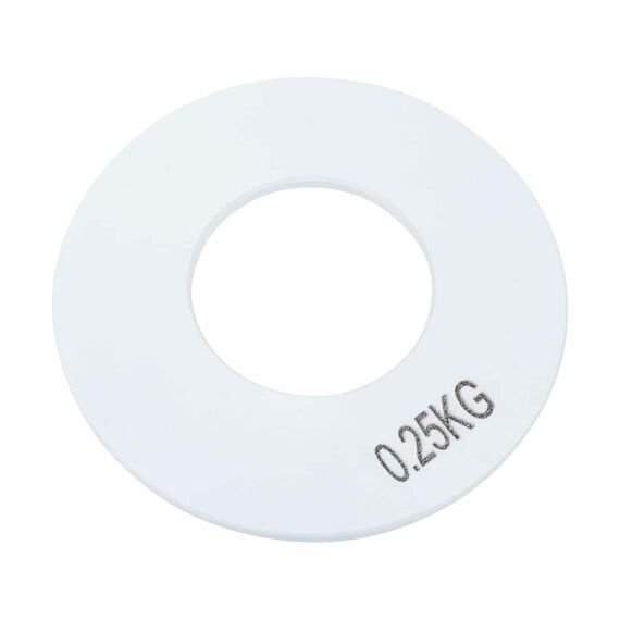 Additional fractional disc 0.25kg in metal Ø 51mm, Colour: Silber, Additional Weight: 0.25 kg