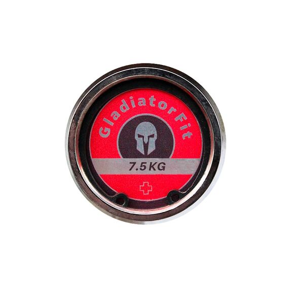 Barre musculation "Barbell" Ø 50mm + 2 stop disques | Rose 7.5 KG, Poids kg: 7.5 , 3 image