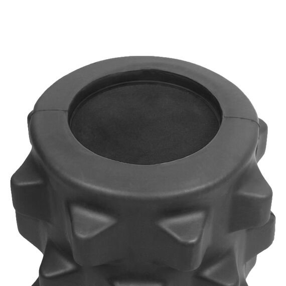 Foam Roller" spike massage roller 33cm | Black, 4 image