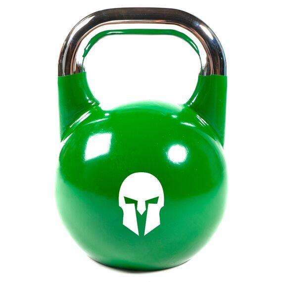 Cast iron competition kettlebell with painted logo | 24 KG, Colour: Green, Additional Weight: 24 kg, 2 image