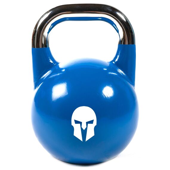 Cast iron competition kettlebell with painted logo | 12 KG, Colour: Blue, Additional Weight: 12 kg, 2 image