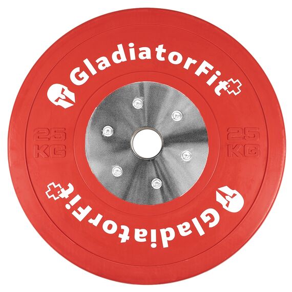 Competition rubber disc "Bumper Plate" Ø 51mm | 25 KG, Colour: Rot, Additional Weight: 25 kg, 4 image