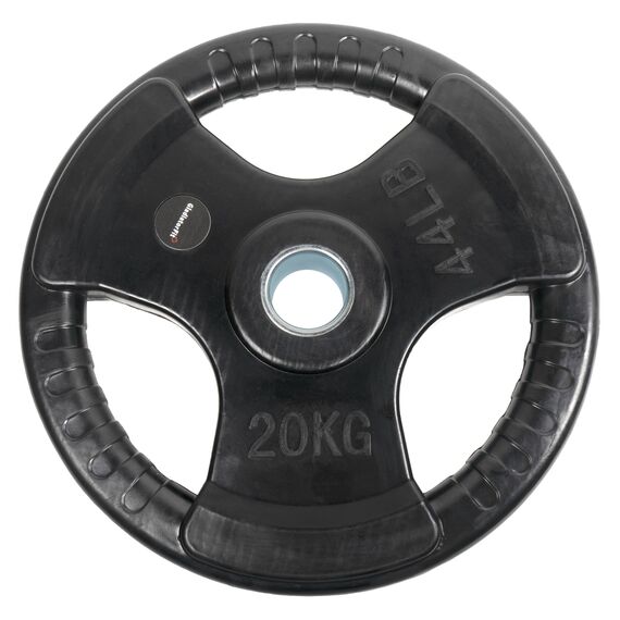 Scheibe mit Gummigriffen "Bumper Plate" Ø 51mm GladiatorFit | 20 KG, Farbe: Schwarz, Zusatzgewicht: 20 kg, 4 image