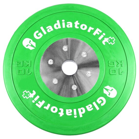 Gummischeibe Competition "Bumper Plate" Ø 51mm | 10 KG, Farbe: Grün, Zusatzgewicht: 10 kg, 4 image