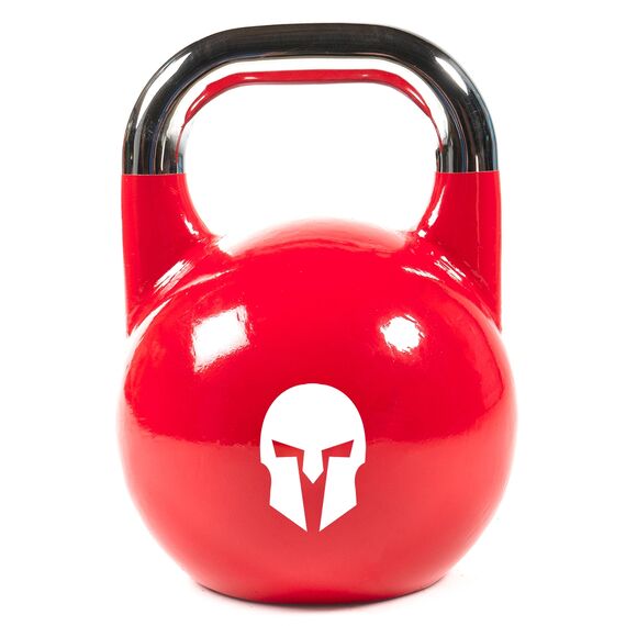 Wettkampf-Kettlebell aus Gusseisen mit aufgemaltem Logo | 32 KG, Farbe: Rot, Zusatzgewicht: 32 kg, 2 image