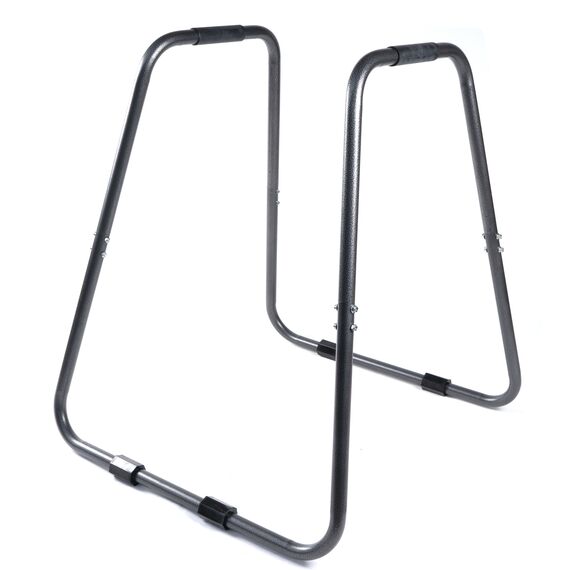 Dips station for fitness training in reinforced steel with straps, 5 image