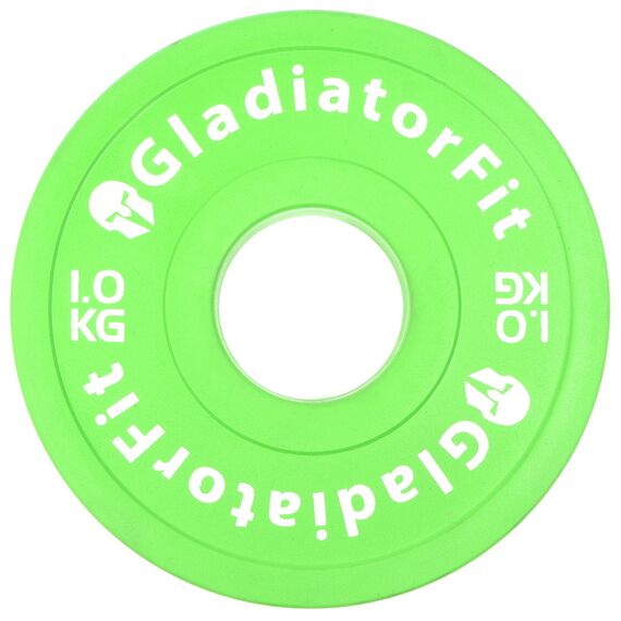 Fractional Plate" rubber discs Ø 51mm (set of 2) | 1 KG, Colour: Green, Additional Weight: 1 kg, 3 image