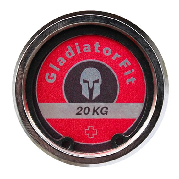 Langhantelstange "Barbell" aus Aluminium 220cm Ø 50mm + 2 Scheibenstopper | 20 KG, Zusatzgewicht: 20 kg, 3 image