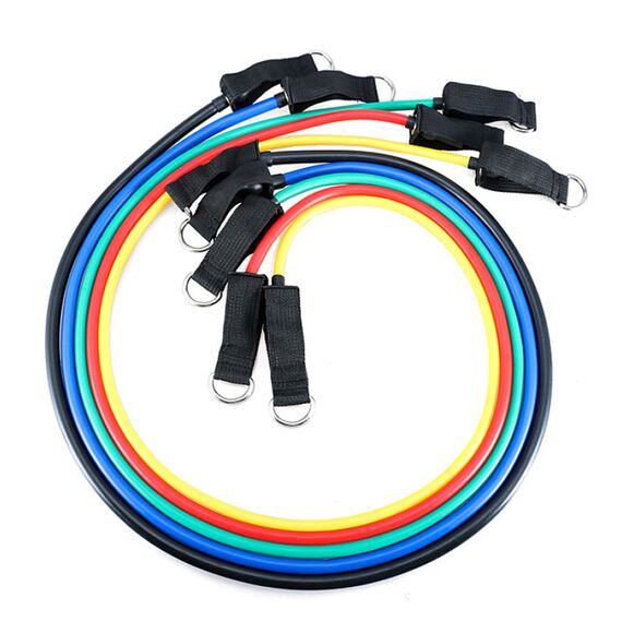 Elastic resistance band/tube kit with handles + bag, 5 image