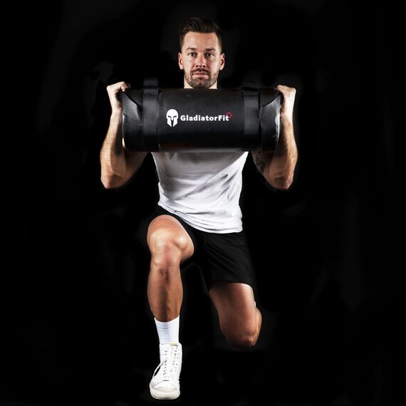 Sandbag", ein mit Sand beschwerter Kraftsack mit Griffen | 30 KG, Farbe: Schwarz, Zusatzgewicht: 30 kg, 4 image