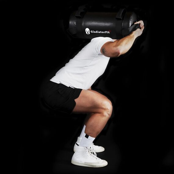 Sandbag", ein mit Sand beschwerter Kraftsack mit Griffen | 30 KG, Farbe: Schwarz, Zusatzgewicht: 30 kg, 2 image