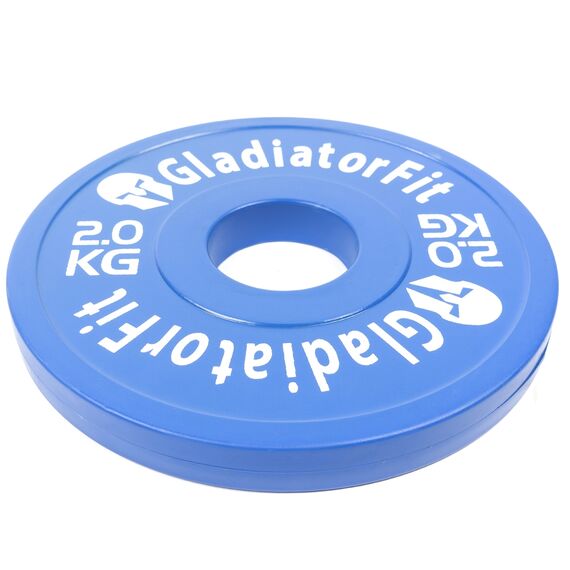 Fractional Plate" rubber discs Ø 51mm (set of 2) | 2 KG, Colour: Blue, Additional Weight: 2 kg, 4 image